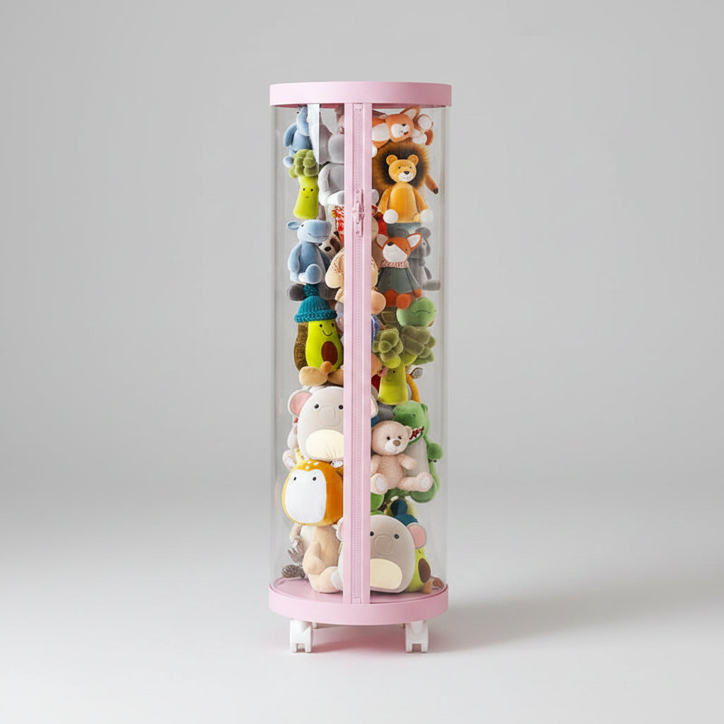Toy Storage Bucket - Transparent Lidded Storage Bin