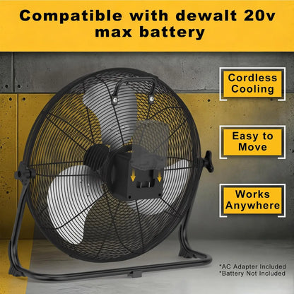 Turbo 12/16-Inch Floor Fan | Plugin in & Battery