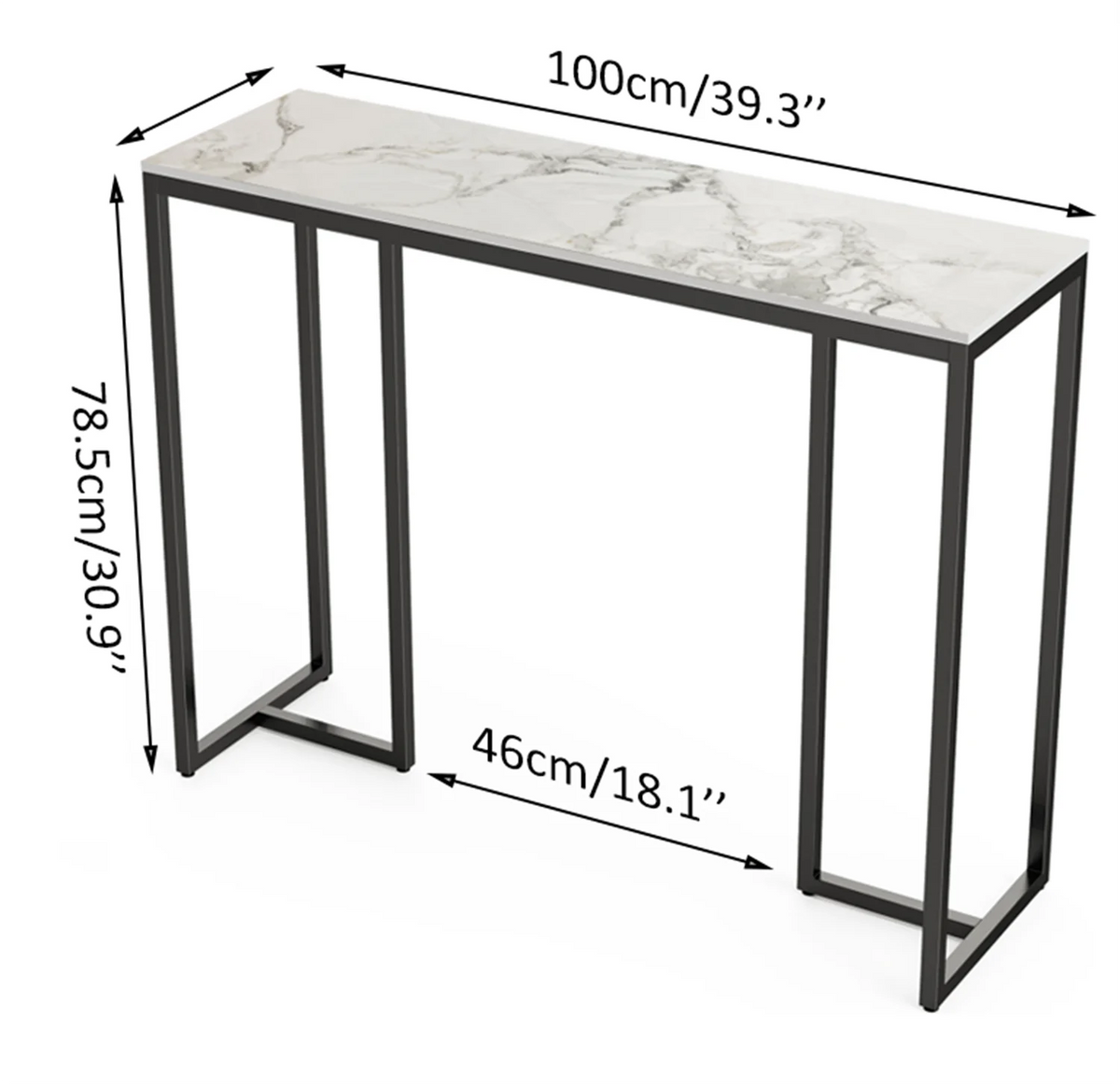 Marble Console Table – Modern Entryway Accent Table