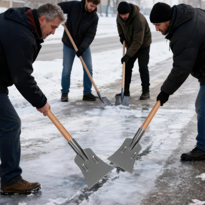 Ice Scraper Shovel - Heavy-Duty Carbon Steel Tool