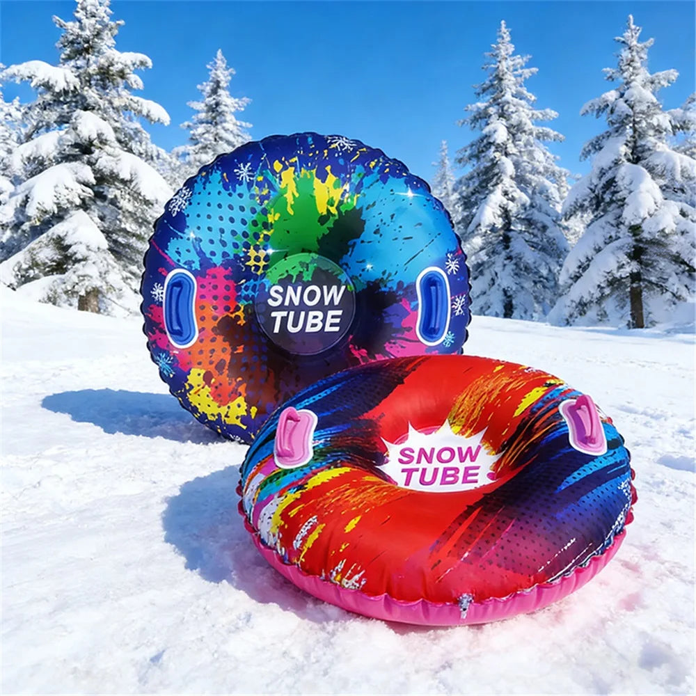 Hard Bottom Snow Tube - Wonflax Heavy-Duty Sled