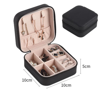 Small Jewelry Box – Macaroon Style Travel Case for Studs & Rings