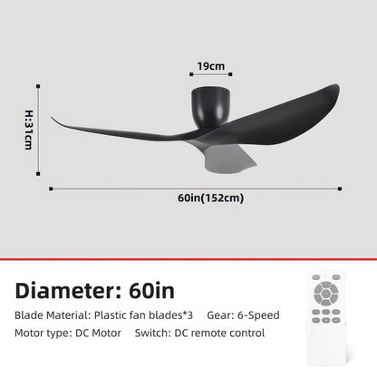 FUMANJIA 60-Inch Vintage Industrial Ceiling Fan for Home with Remote