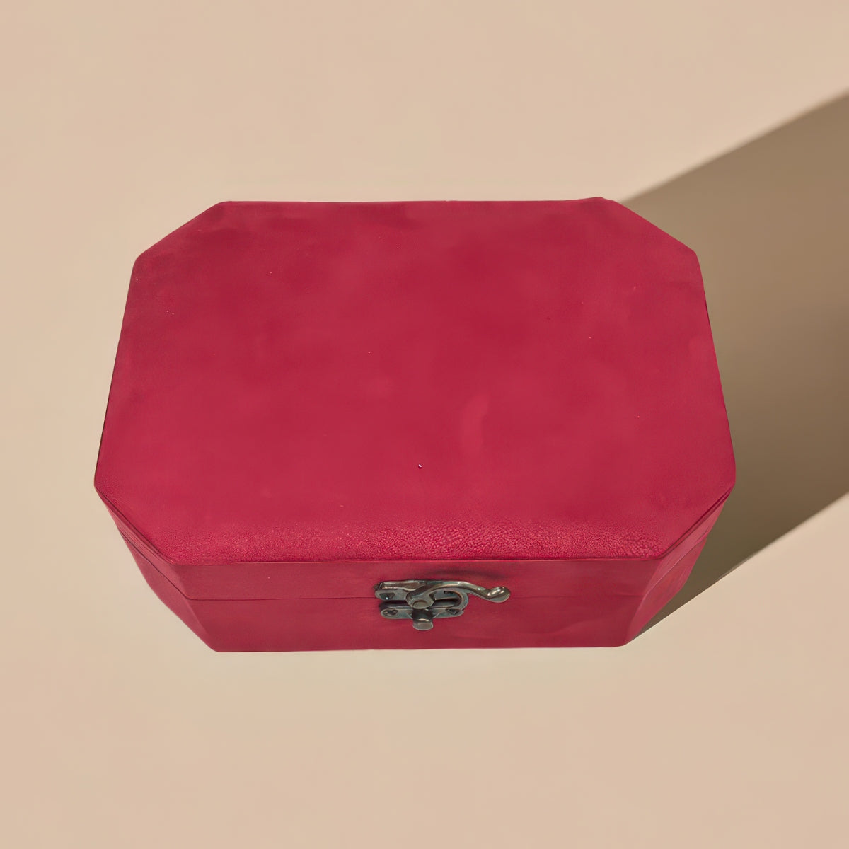 Vintage Octagon Double-Layer Jewelry Box, Large Capacity