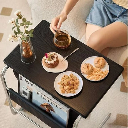 Versatile Side Table – Wood Cart for Wine Racks & Books
