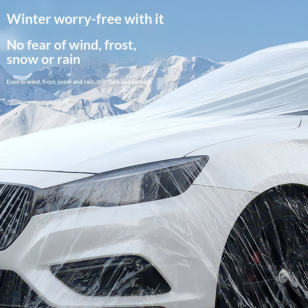 All-Weather Disposable PE Car Cover – Indoor/Outdoor Dust & Rain Protection