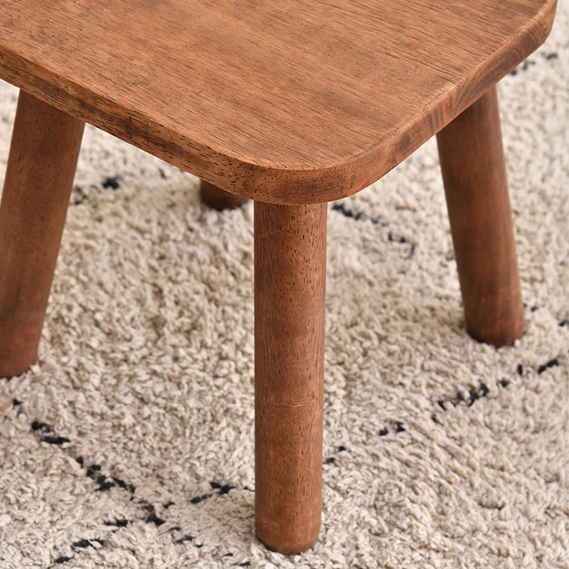 Walnut Shoe Stool - All Solid Wood Entryway Seat