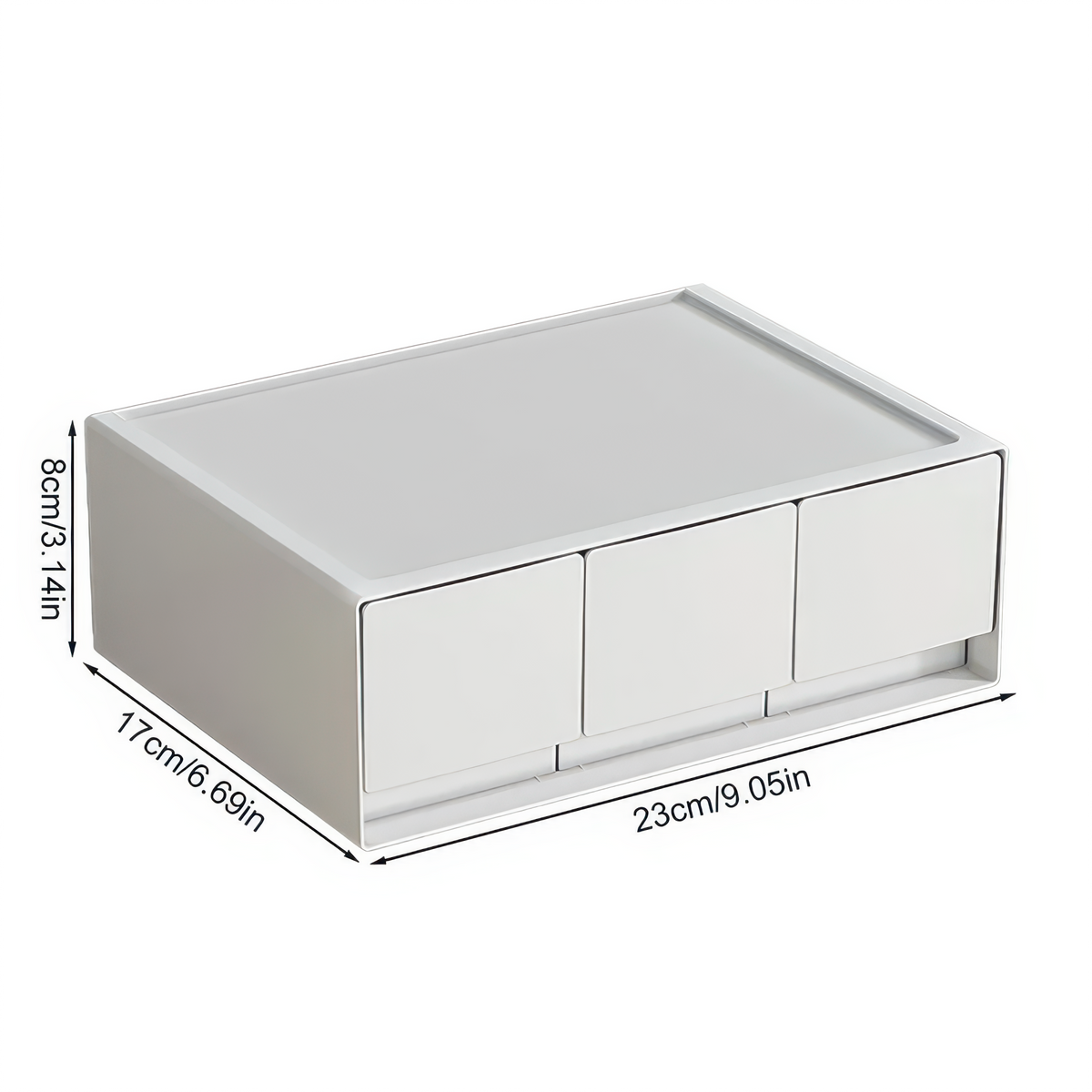 Desktop Multi-Layer Stackable Cosmetic Organizer Drawer Jewelry Box for Office