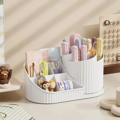 Vanity Makeup Organizer – Rotating Brush Holder for Skincare