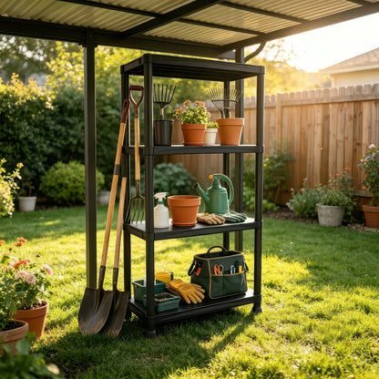Strong Plastic Storage Shelving - Waterproof 4/5 Tier Rack