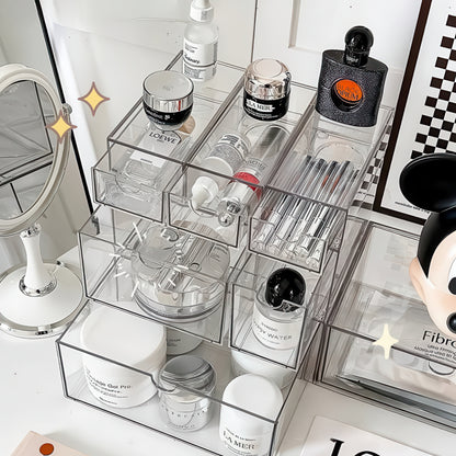 Acrylic Makeup Organizer – Dust-Proof Desktop Storage Box