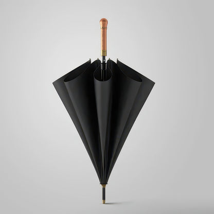 Wooden Long Handle Golf Umbrella with Windproof Fiberglass Frame, 114cm Diameter