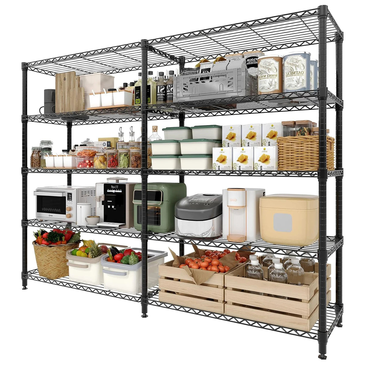 Metal Shelving Unit - Adjustable 4/5 Tier Storage