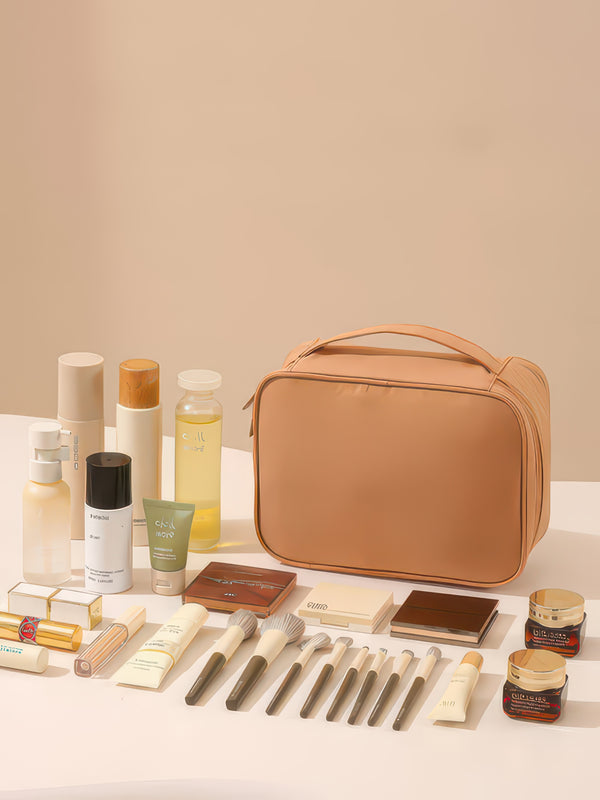Oxford Cloth Toiletry and Makeup Bag, Single or Double Layer