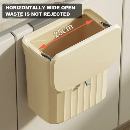 Wall Mounted Trash Can – 12L Hanging Bin for Kitchen Cabinets