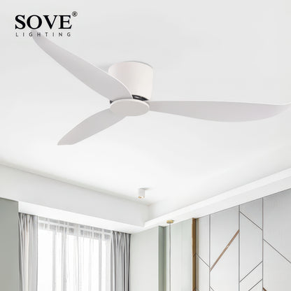 36/44/52-Inch Low-Profile Ceiling Fan with Remote Control
