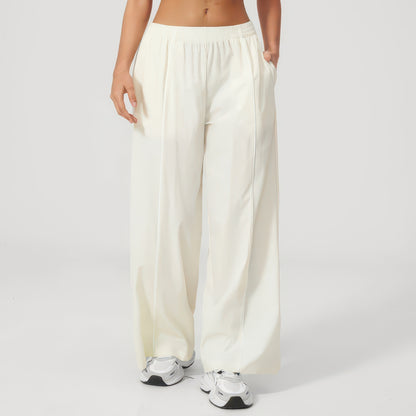 UV-Resistant Yoga Pants for Women with Contrast Stripe Detail and Side Pockets