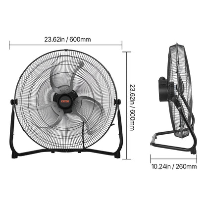 14/18/20-Inch Industrial Floor Fan with Three Speeds