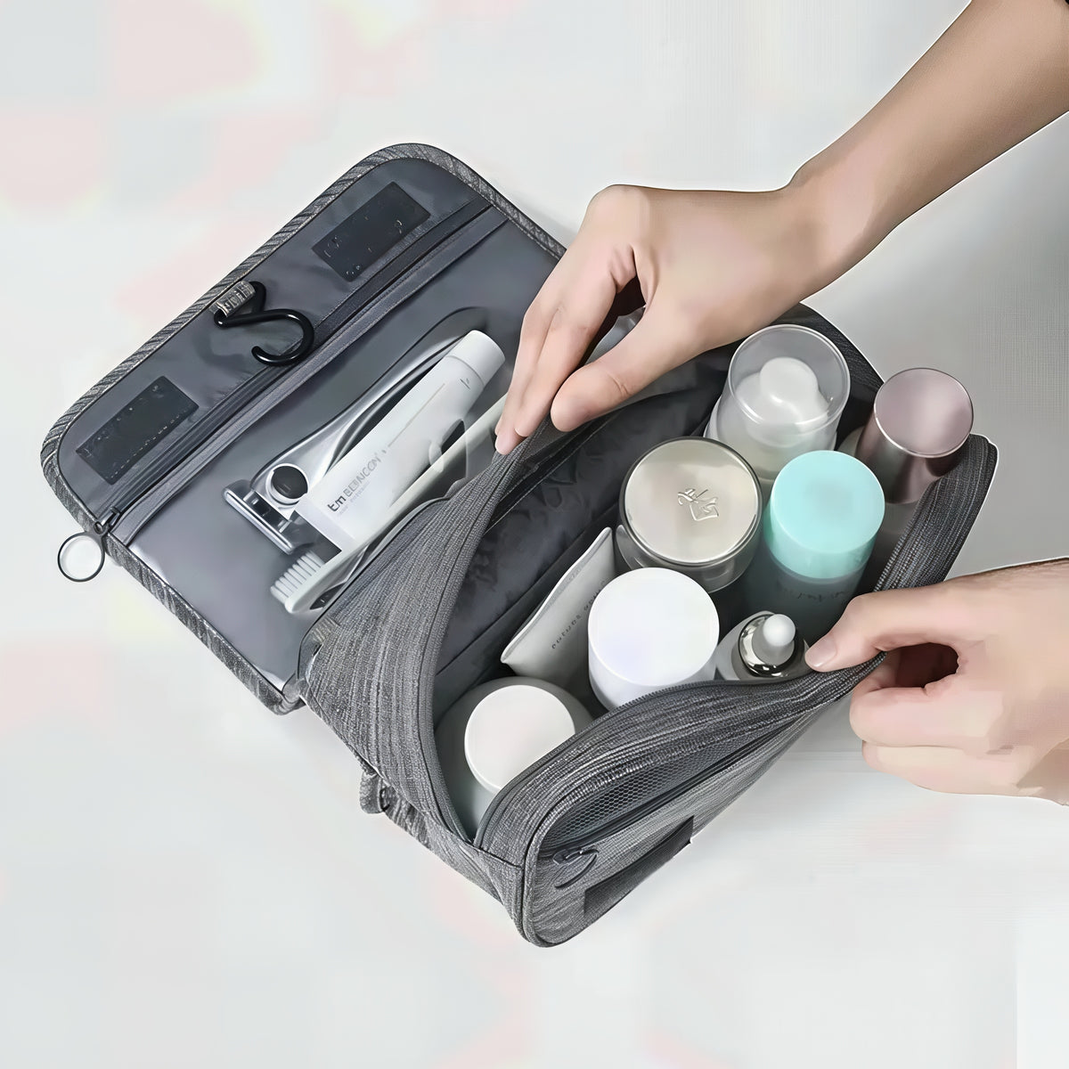 Men's Toiletry Bag – Waterproof Hanging Travel Wash Pouch