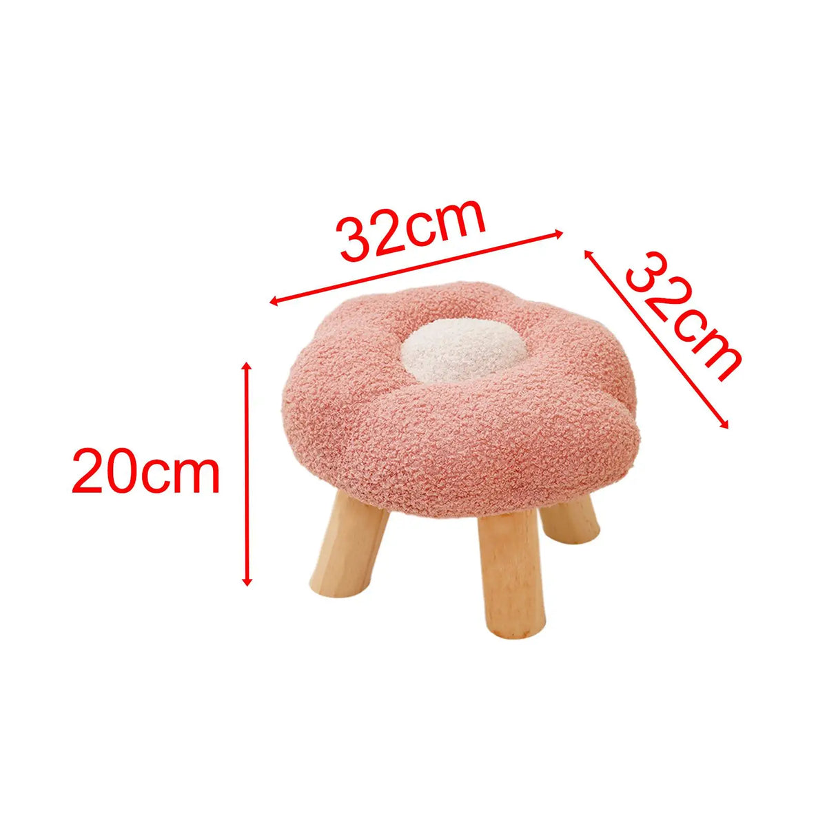 Foot Rest Stool - Wooden Non-Slip Under Desk Ottoman