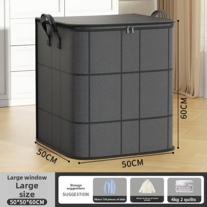 Foldable Non-Woven Storage Bag with Handle and Double Zipper