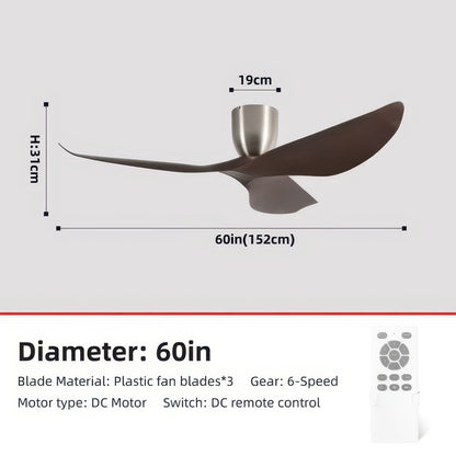 FUMANJIA 60-Inch Vintage Industrial Ceiling Fan for Home with Remote