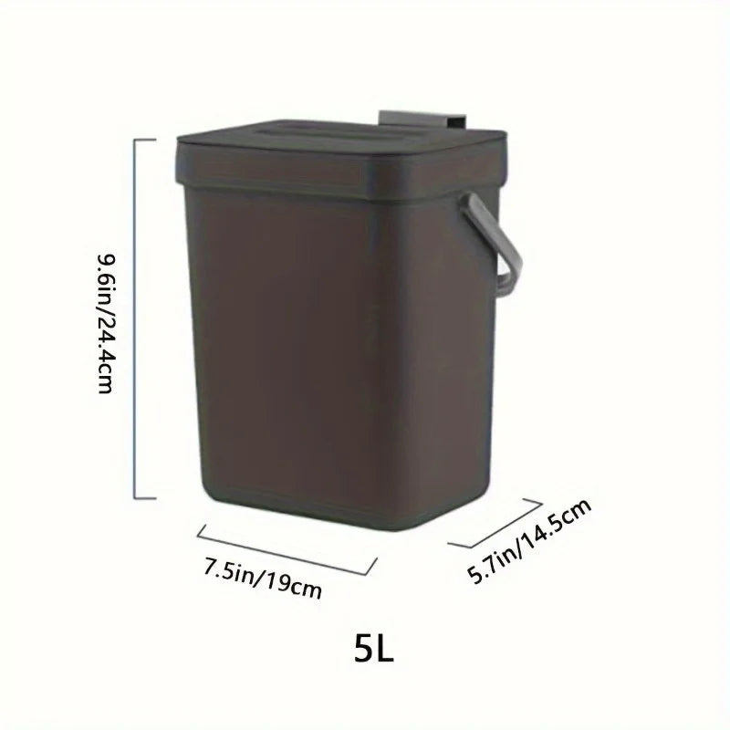 Quiet Close Trash Can – Space-Saving Sealed Kitchen Bin