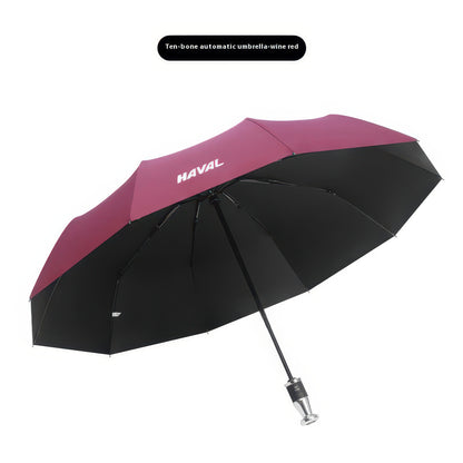 Windproof Folding Car Umbrella with UV and Rain Protection