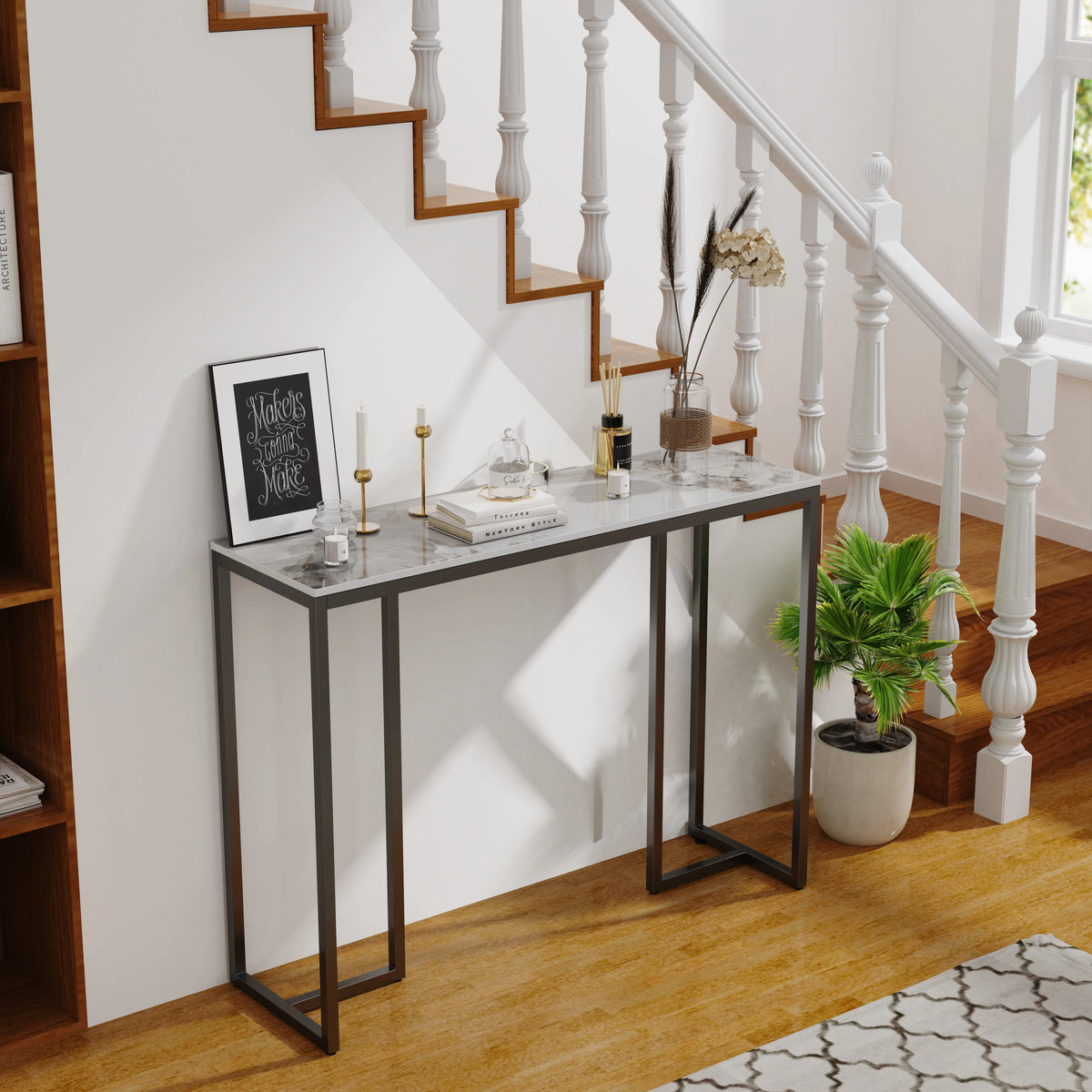 Marble Console Table – Modern Entryway Accent Table