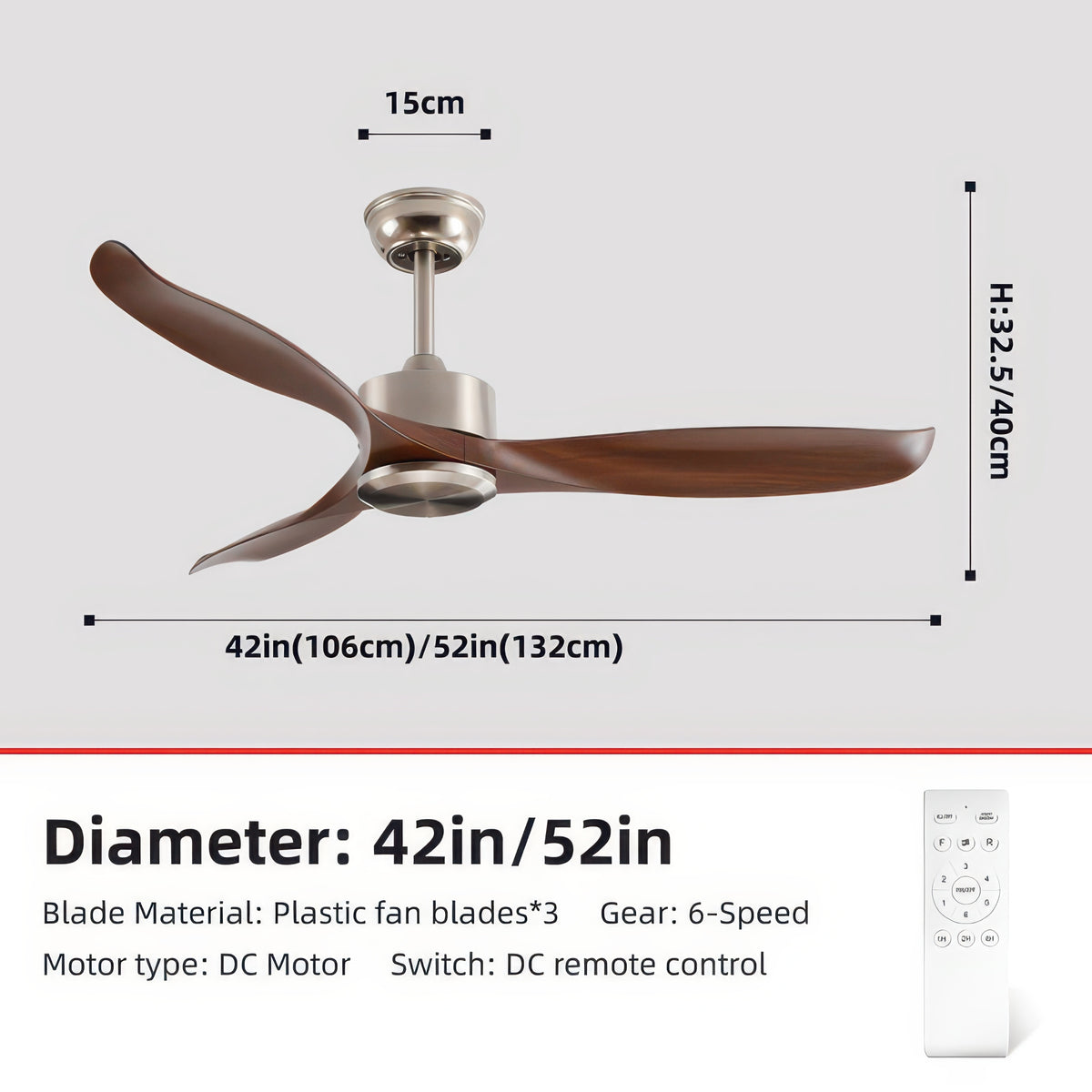 FUMANJIA 52-Inch BLDC Ceiling Fan for Home – Quiet, Remote Control