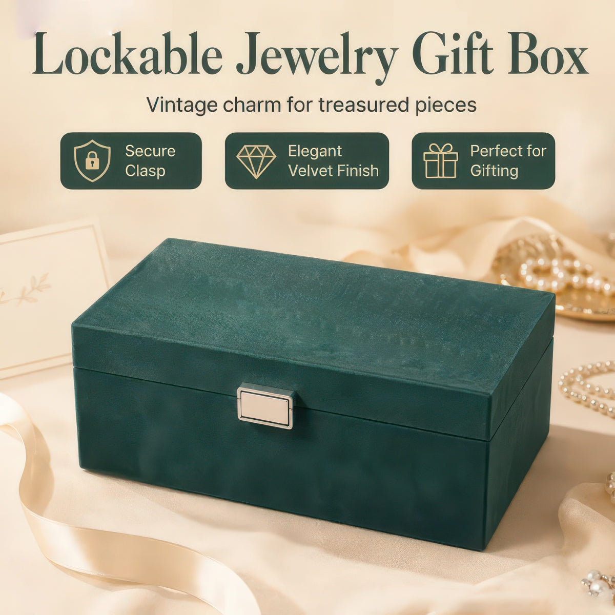 Lockable Travel Jewelry Organizer Box, 2 and 3 Layer Options