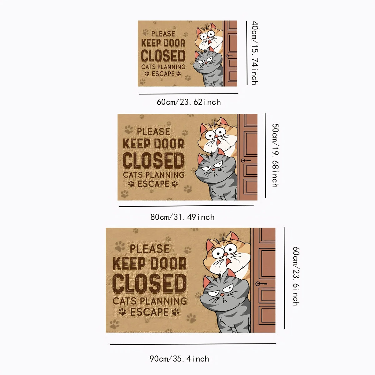 Cat Doormat - Cartoon Washable Welcome Rug