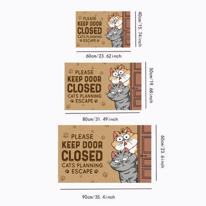 Cat Doormat - Cartoon Washable Welcome Rug