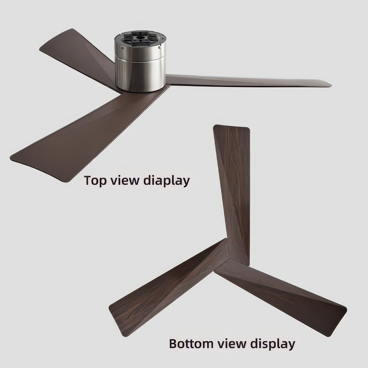 Retro Ceiling Fan for Home – 52-Inch DC Motor, No Light, Remote Control