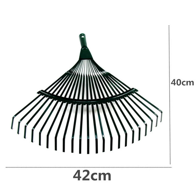 Garden Leaf Rake Head - 22-Tooth Durable Iron Rake