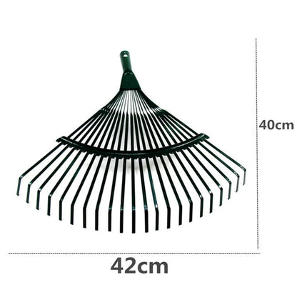 Garden Leaf Rake Head - 22-Tooth Durable Iron Rake