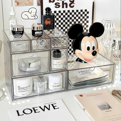 Acrylic Makeup Organizer – Dust-Proof Desktop Storage Box