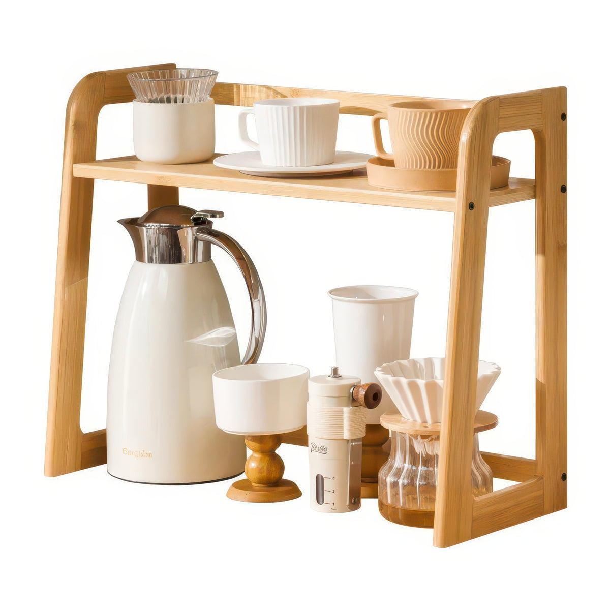 Wooden Multi-Functional Countertop Multi-Layer Storage Rack, Multiple Sizes