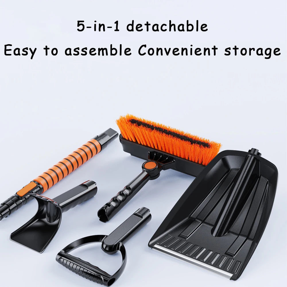 Ice Scraper Combo - Retractable Car Snow Brush Tool
