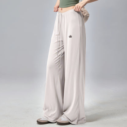 Wide Leg Yoga Pants for Women with Drawstring Waist, Loose Fit for Training and Pilates