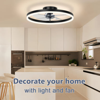 50cm Dimmable Ceiling Fan Light with Remote and Six Speeds