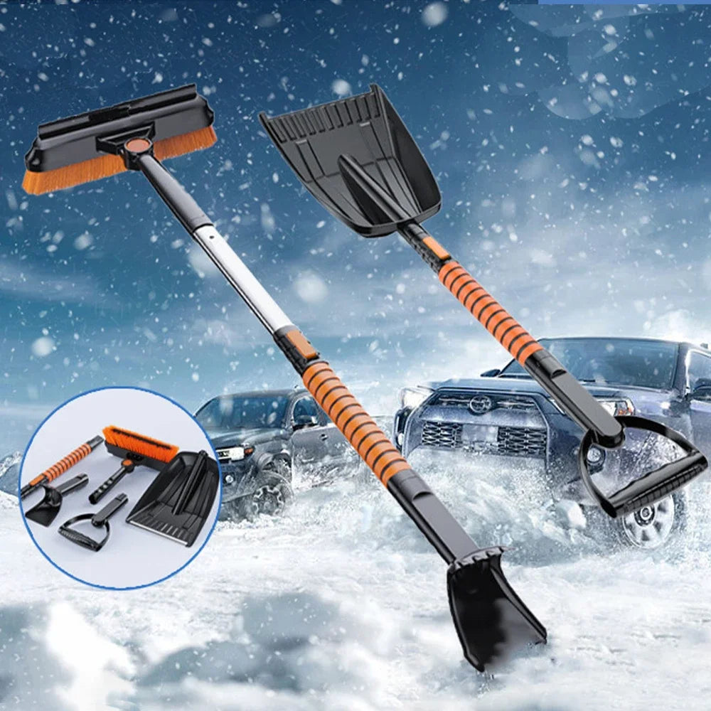 Ice Scraper Combo - Retractable Car Snow Brush Tool