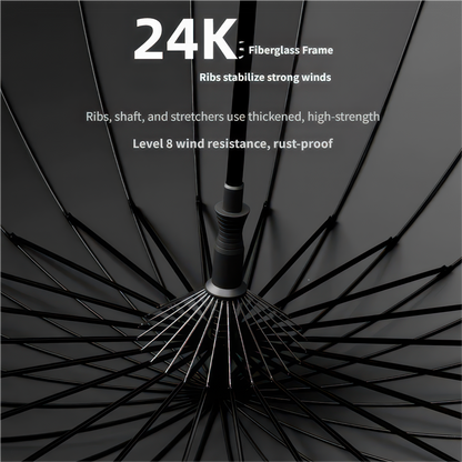 Premium Extra-Large Double-Layer Golf Umbrella with Windproof Frame