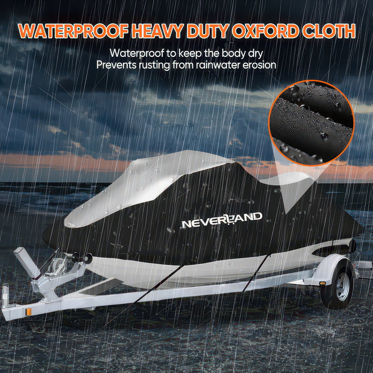 Waterproof Jet Ski Cover for 3-Seat Personal Watercraft