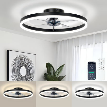 50cm Dimmable Ceiling Fan Light with Remote and Six Speeds