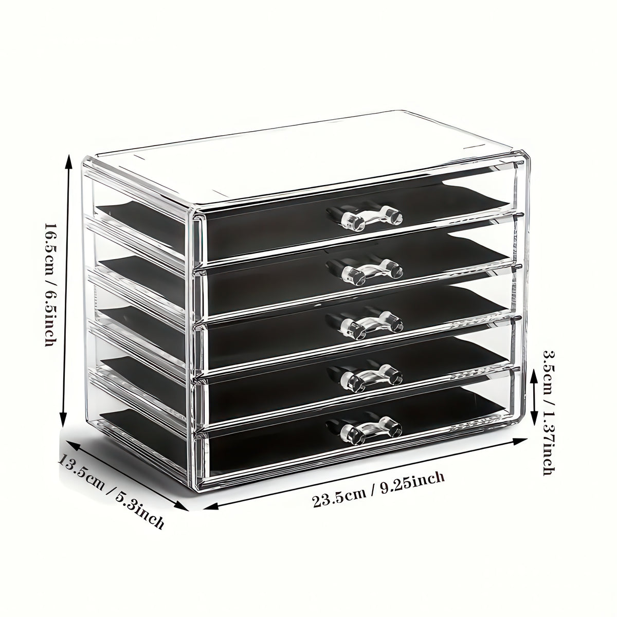 Acrylic Desk Organizer – Clear Drawer Storage for Office