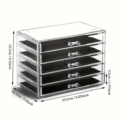 Acrylic Desk Organizer – Clear Drawer Storage for Office