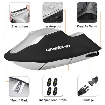 Waterproof Jet Ski Cover for 3-Seat Personal Watercraft