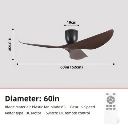FUMANJIA 60-Inch Vintage Industrial Ceiling Fan for Home with Remote