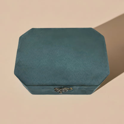 Vintage Octagon Double-Layer Jewelry Box, Large Capacity